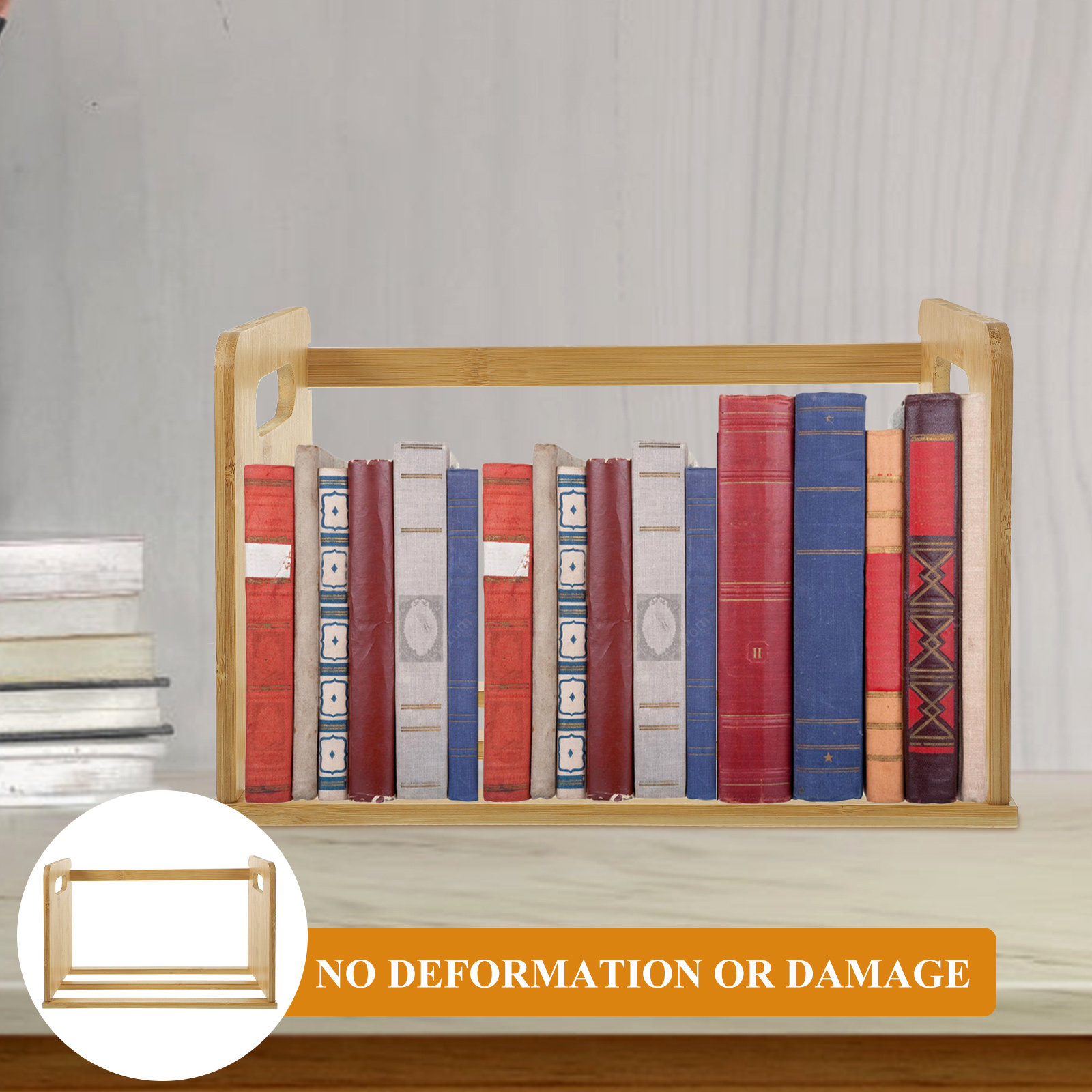 Desk Organizer - Estante de madeira para livros, organizador