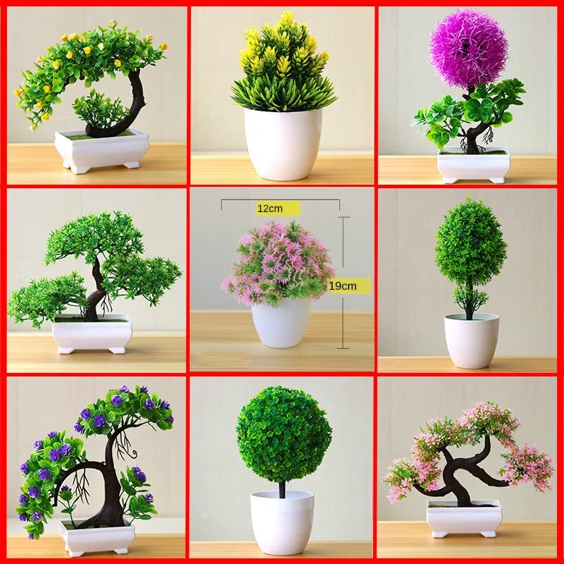 Office Furniture Brands - Planta Artificial Pequena em Vaso, Bonsai