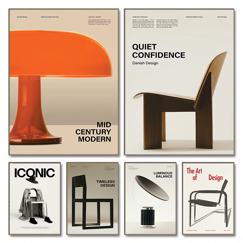 Pôster de Arte em Tela Minimal - Office Stool avaliação e preço