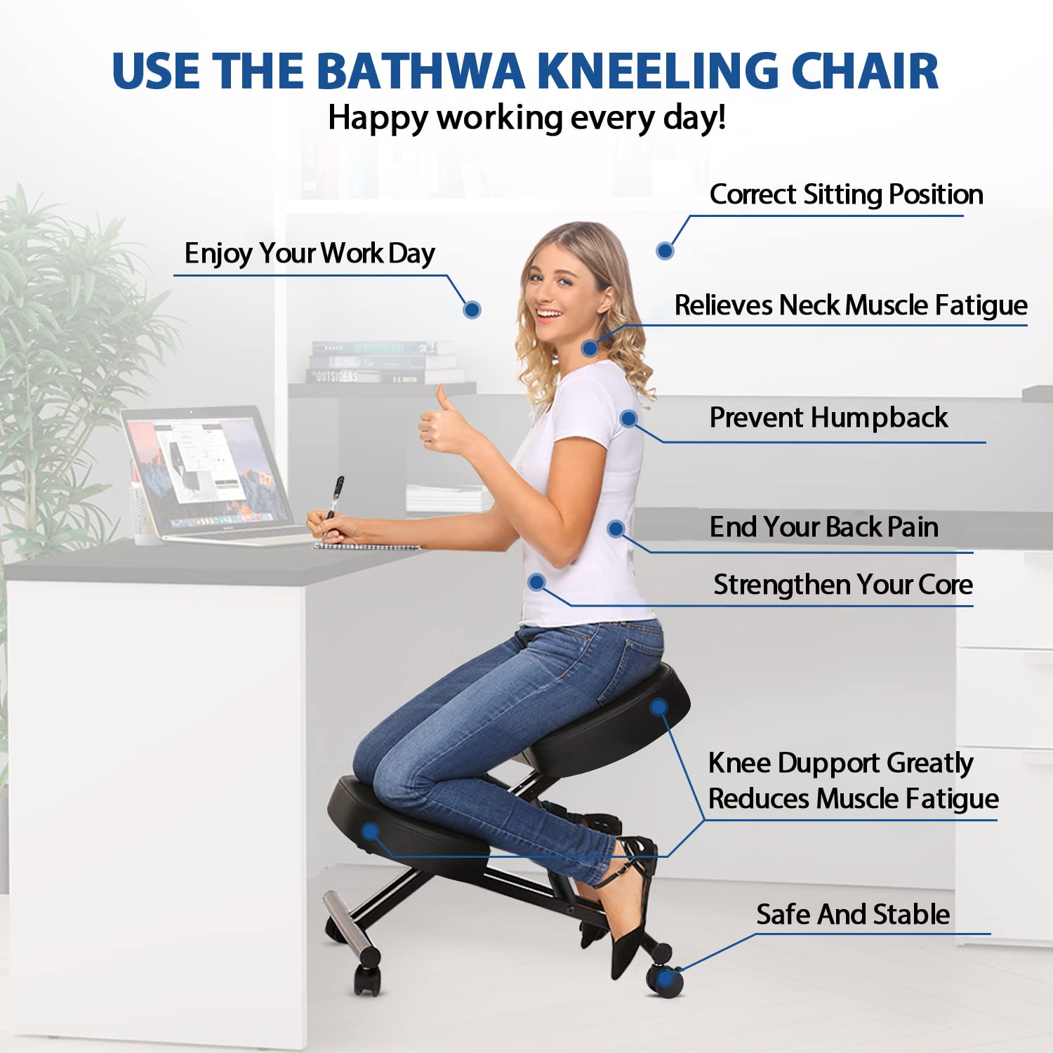 Cadeira Ergonômica para Escrit - Office Stool avaliação e preço