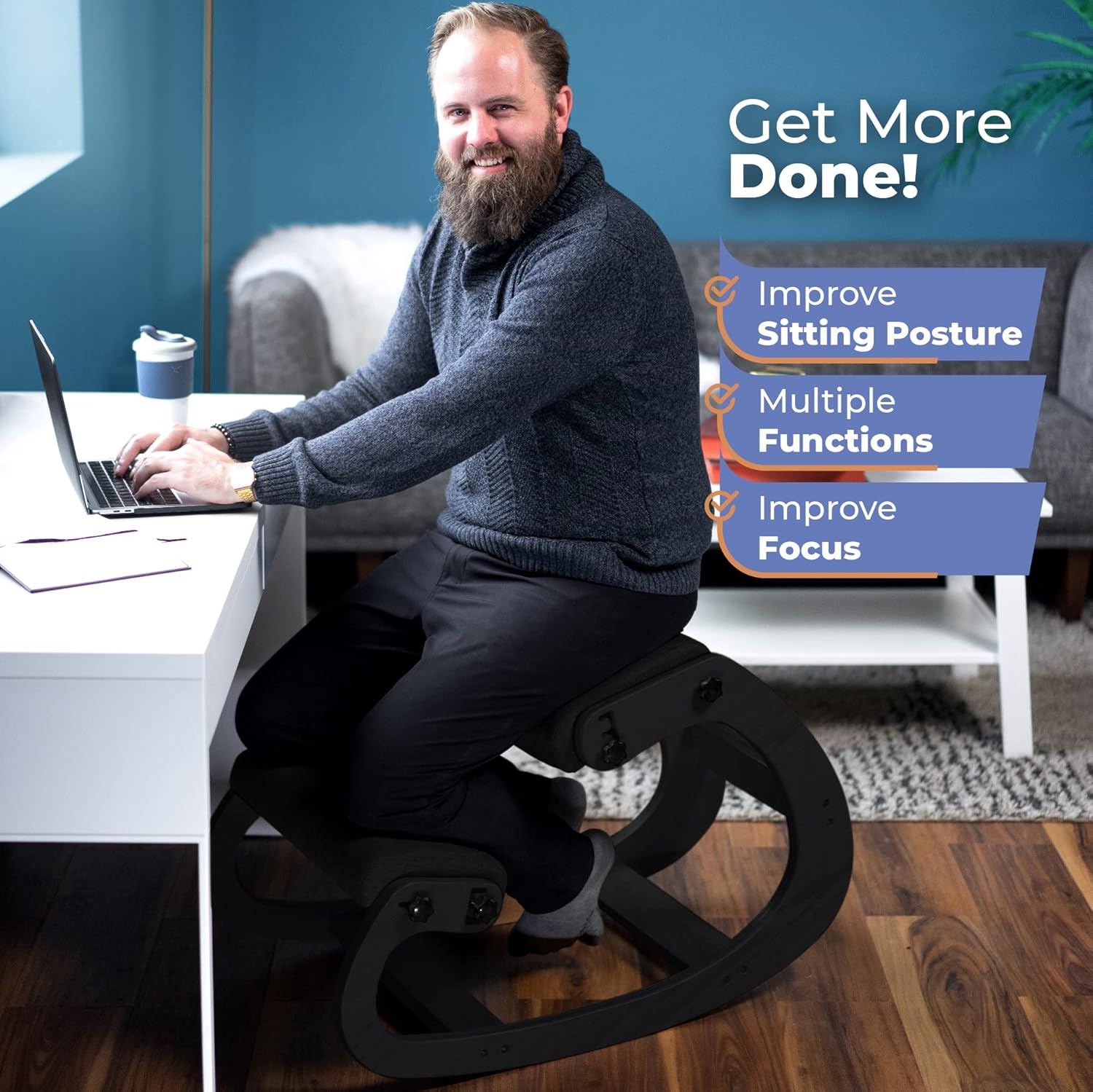Cadeira Ergonômica de Madeira  - Office Stool avaliação e preço