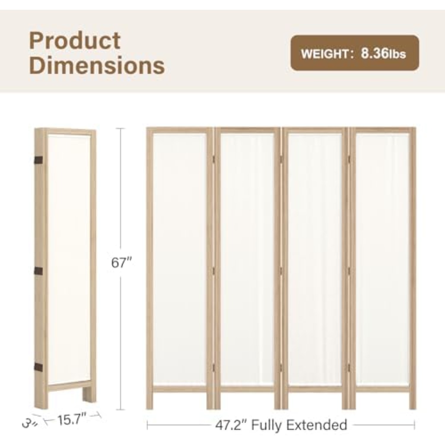 Divisória de Ambiente em Linho - Partition Screen Divider avaliação e preço