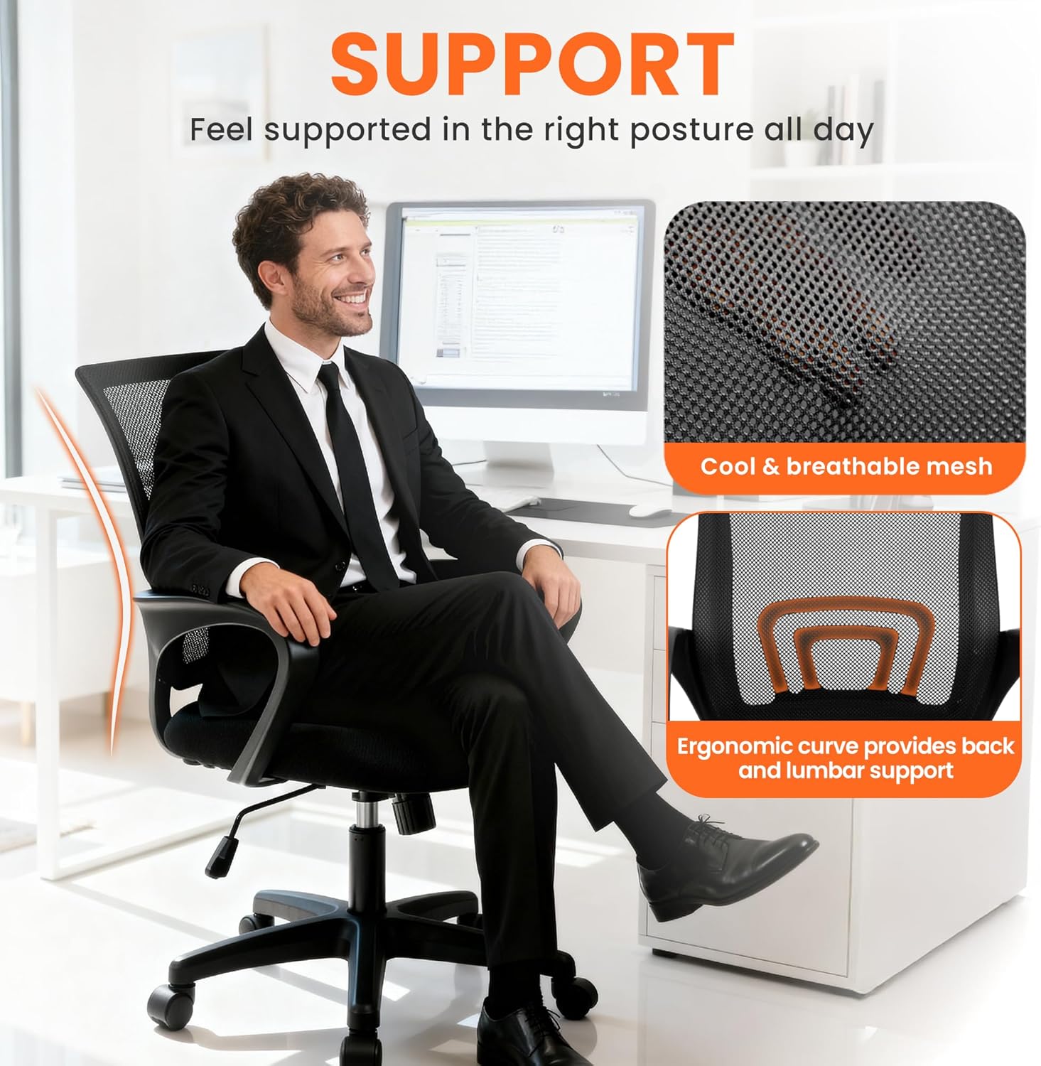 Cadeira de Escritório Ergonômi - Office Chair avaliação e preço